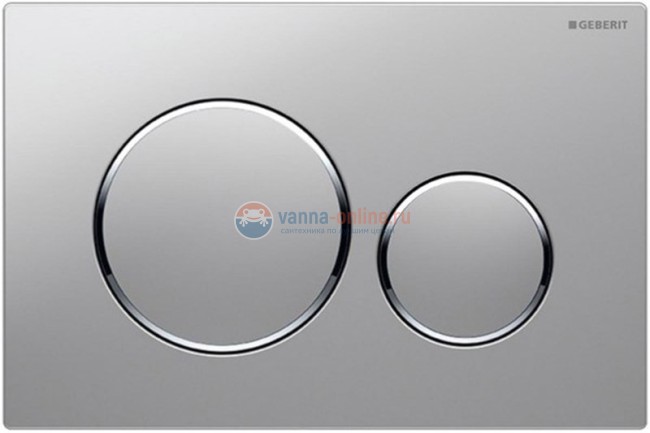 Клавиша Geberit Sigma Type 20 115.882.KN.1 рамка и кнопки: хром матовый, обод: хром глянец, двойной смыв