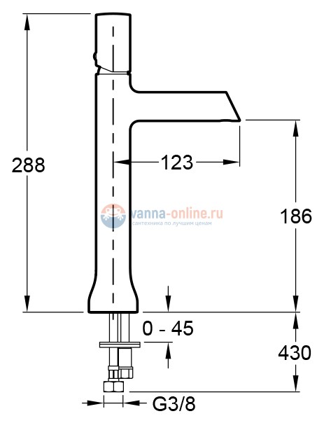 Смеситель Jacob Delafon Toobi E8960-BN для раковины, покрытие никель Смеситель Jacob Delafon Toobi E8960-BN для раковины, покрытие никель