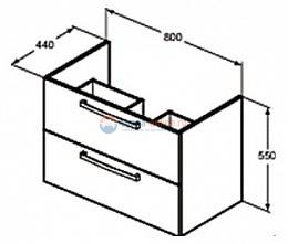 Тумба для раковины 80 см Ideal Standard TEMPO E3242WG