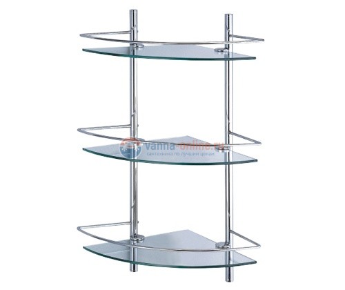 Полка в ванную WasserKRAFT 3133 стеклянная тройная угловая Полка в ванную WasserKRAFT 3133 стеклянная тройная угловая