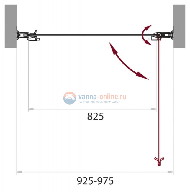 Душевая дверь в нишу BelBagno SELA-B-1-95-Cr, 95 х 190 см Душевая дверь в нишу BelBagno SELA-B-1-95-Cr, 95 х 190 см