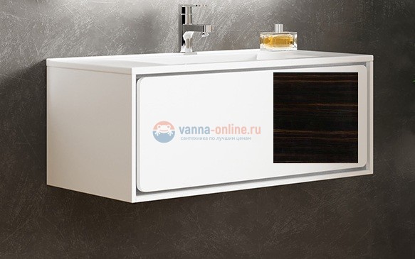 Тумба с раковиной Sanvit Бруно 1, 100 х 46 см, цвет - черное дерево