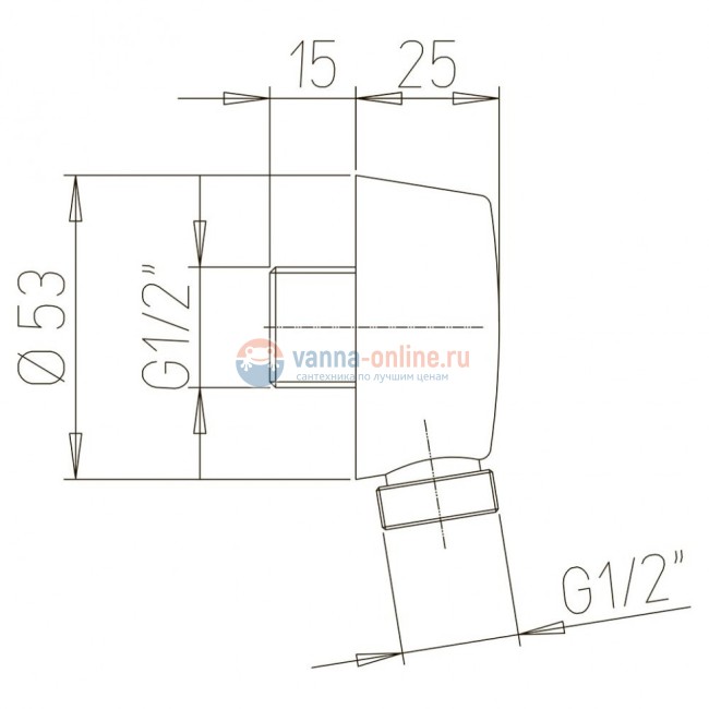 Вывод для воды Paini круглый