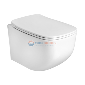 Унитаз подвесной 520х340мм., безободковый AXA White Jam