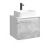 Тумба с раковиной Aqwella Mobi 60 см, фасад бетон светлый, корпус белый