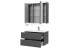 Тумба с раковиной Aquanet Алвита 90 240111, цвет серый антрацит
