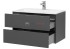 Тумба с раковиной Aquanet Алвита 90 240111, цвет серый антрацит