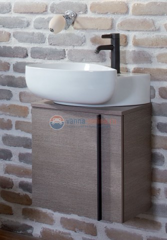 Тумба под раковину Jacob Delafon Nouvelle Vague 45 см, EB3045G-S40, цвет насыщенный серый сатин, левая