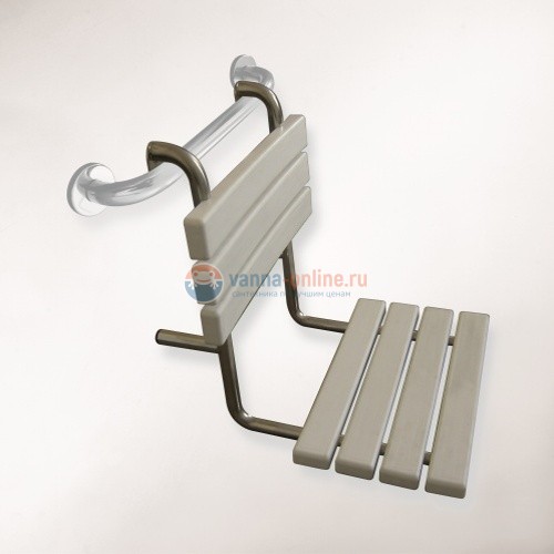 Сидeнье для душа Bemeta Help 338125081 44 см, белый, хром глянцевый Сидeнье для душа Bemeta Help 338125081 44 см, белый, хром глянцевый