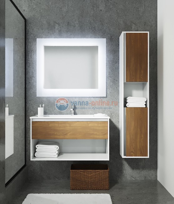 Тумба с раковиной Sanvit Контур kkont060, 60 см подвесная, белый глянцевый Тумба с раковиной Sanvit Контур kkont060, 60 см подвесная, белый глянцевый