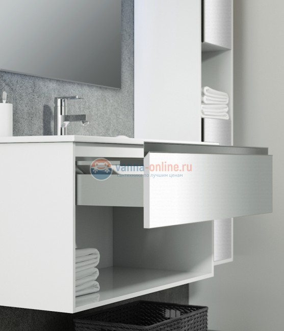 Тумба с раковиной Sanvit Контур kkont060, 60 см подвесная, белый глянцевый Тумба с раковиной Sanvit Контур kkont060, 60 см подвесная, белый глянцевый