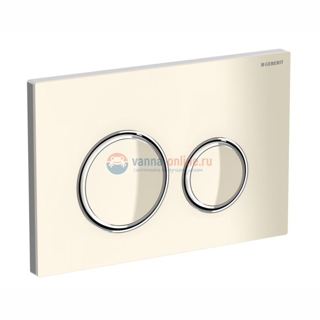 Клавиша смыва Geberit Sigma Type 21 115.884.TG.1, песочно-серая, декоративные кольца глянцевый хром