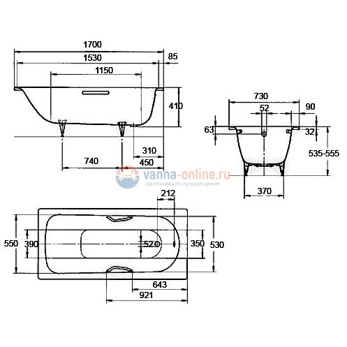 Стальная ванна KALDEWEI Saniform Plus Star 170x73 standard mod. 334 133400010001 Стальная ванна KALDEWEI Saniform Plus Star 170x73 standard mod. 334 133400010001