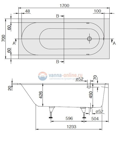 Квариловая ванна Villeroy&Boch Oberon 170x70 UBQ177OBE2V-01, alpin без отверстия и перелива Квариловая ванна Villeroy&Boch Oberon 170x70 UBQ177OBE2V-01, alpin без отверстия и перелива