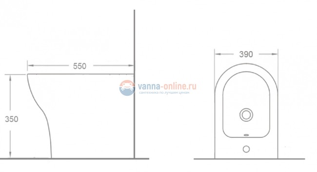 Биде Timo Reko ТК-202, напольное Биде Timo Reko ТК-202, напольное