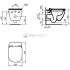Безободковый подвесной унитаз Ideal Standard TESI Rimless T350301