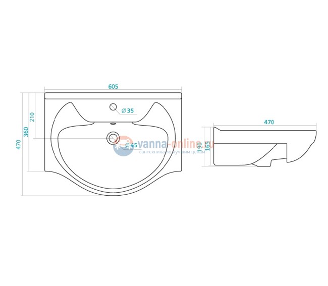 Раковина Santek Байкал, 1WH109652, 60.5 x 47, белая Раковина Santek Байкал, 1WH109652, 60.5 x 47, белая