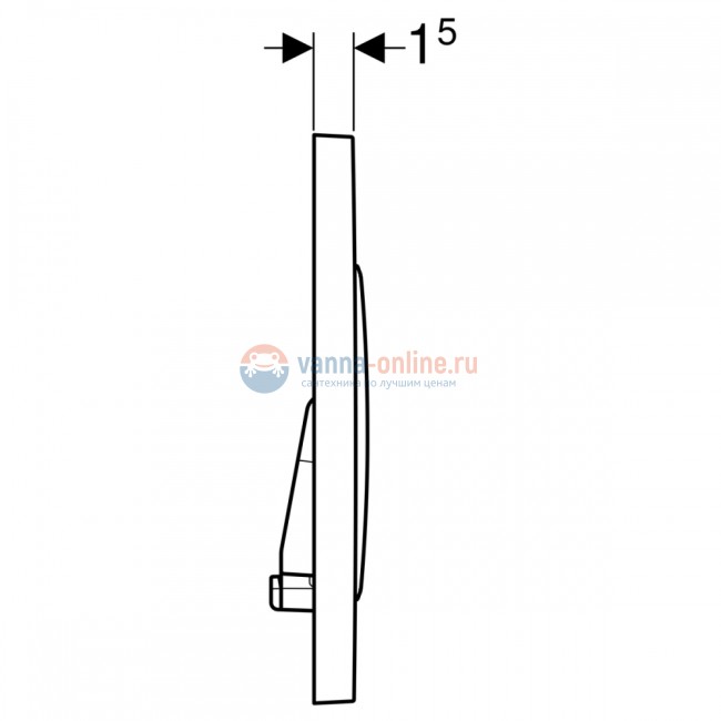 Клавиша Geberit Sigma Type 20 115.882.14.1, двойной смыв, черный (не оставляет отпечатки пальцев)