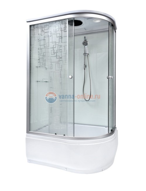 Душевая кабина Deto Em EM4511 L/R эл 110 x 80 см, с крышей, с электрикой