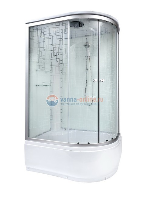 Душевая кабина Deto Em EM4511 L/R эл 110 x 80 см, с крышей, с электрикой