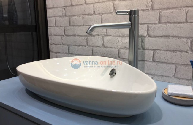 Смеситель Jacob Delafon Nouvelle Vague E78337-CAT для раковины, высокий, с донным клапаном, цвет хром матовый Смеситель Jacob Delafon Nouvelle Vague E78337-CAT для раковины, высокий, с донным клапаном, цвет хром матовый