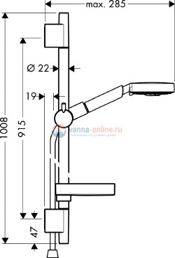 Душевой гарнитур Hansgrohe Raindance S 100 AIR 3jet 27880 Душевой гарнитур Hansgrohe Raindance S 100 AIR 3jet 27880