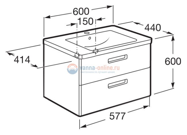 Тумба под раковину Roca Gap 60 zru9302742, фиолетовая Тумба под раковину Roca Gap 60 zru9302742, фиолетовая
