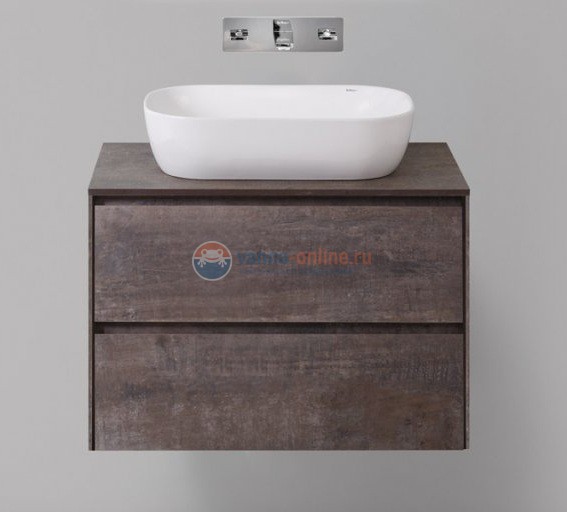 Тумба под раковину BelBagno Pietra PIETRA-800-2C-SO-PT, 80 х 46 х 55 см, цвет серый камень (stone)