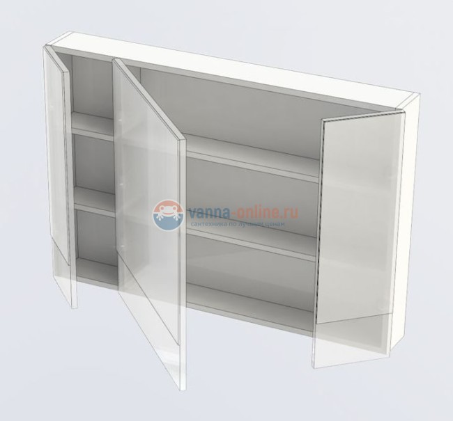 Зеркало-шкаф Aquanet Нота 100 (камерино) 00158859, цвет светлый дуб