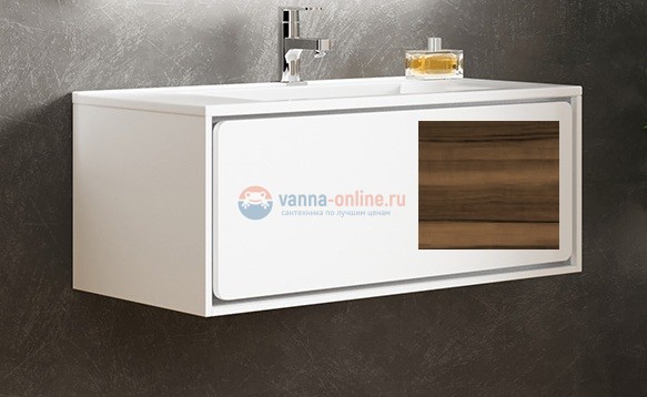 Тумба с раковиной Sanvit Бруно 1, 100 х 46 см, цвет - кедр