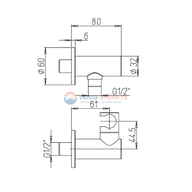 Вывод для воды Paini круглый