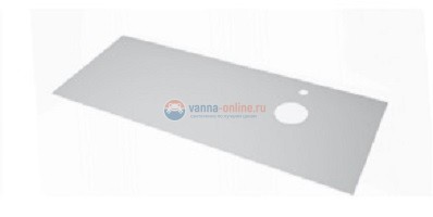 Столешница Dreja Line 120 см, 99.9101 стеклянная с отверстиями для раковины и смесителя, белая Столешница Dreja Line 120 см, 99.9101 стеклянная с отверстиями для раковины и смесителя, белая