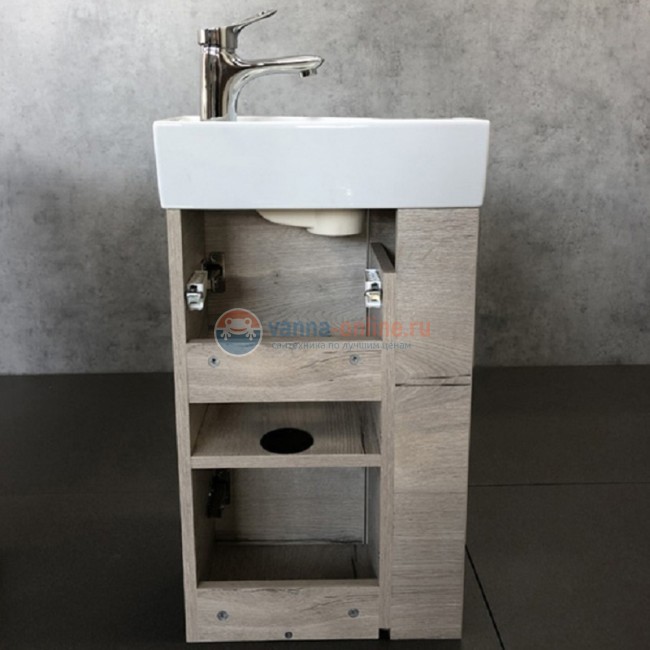 Тумба Comfortу Матэ-40 дуб дымчатый c раковиной CREA 40, P-UM-CRE40/1 Тумба Comfortу Матэ-40 дуб дымчатый c раковиной CREA 40, P-UM-CRE40/1