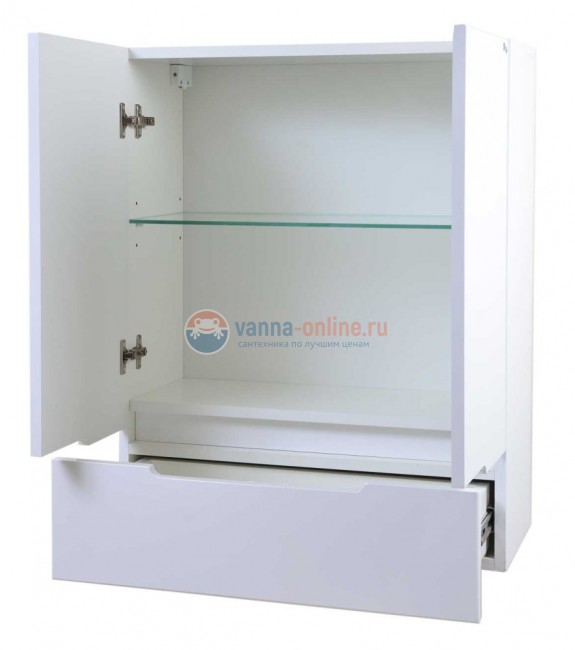 Шкаф навесной Emmy Вита 60 см, vit60bel3, 2 двери, 1 ящик, белый Шкаф навесной Emmy Вита 60 см, vit60bel3, 2 двери, 1 ящик, белый
