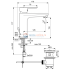 Смеситель для раковины Ideal Standard SESIA BC201AA Смеситель для раковины Ideal Standard SESIA BC201AA