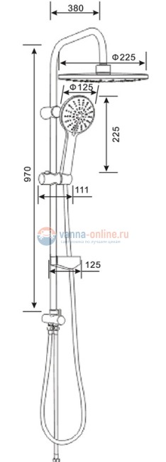 Душевая система Agger Breeze One A0893500, хром