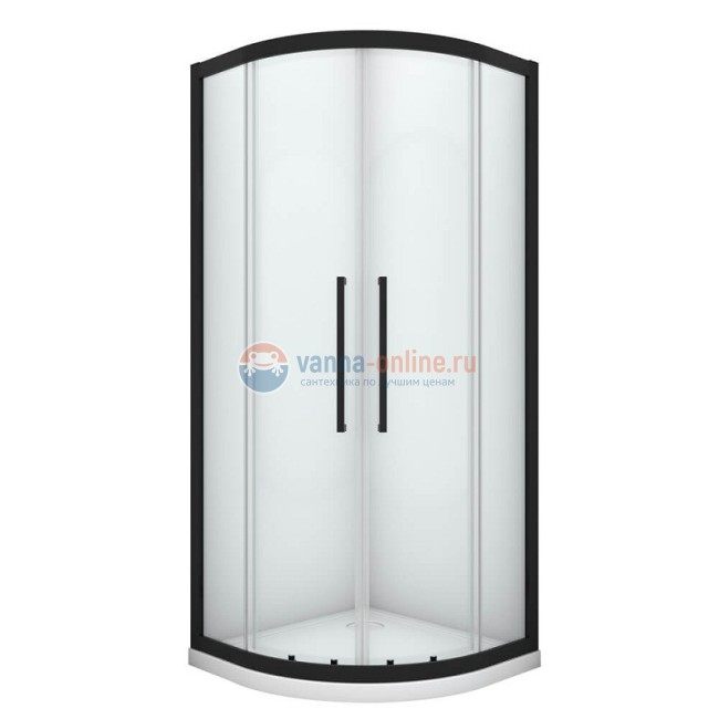 Душевой уголок Black&White Stellar Wind S801, 90 x 90 см, профиль черный матовый