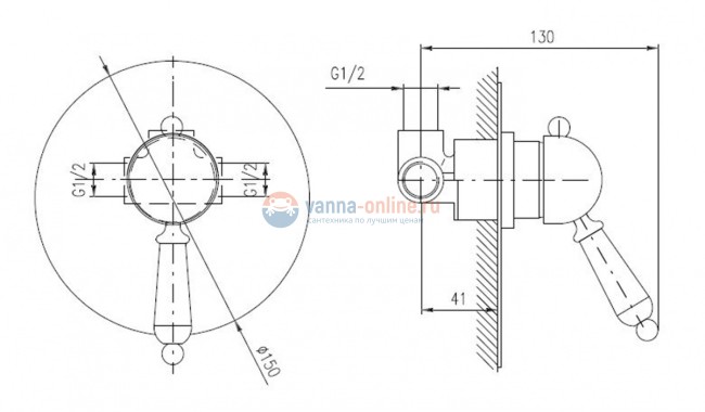 Смеситель для душа скрытого монтажа Rav-Slezak Labe L583L, хром/белый Смеситель для душа скрытого монтажа Rav-Slezak Labe L583L, хром/белый