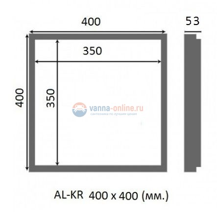 Сантехнический люк под плитку Люкер AL-KR ширина 40, высота 40