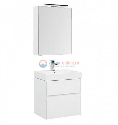 Тумба с раковиной Aquanet Бруклин 60 00203958, цвет- белый