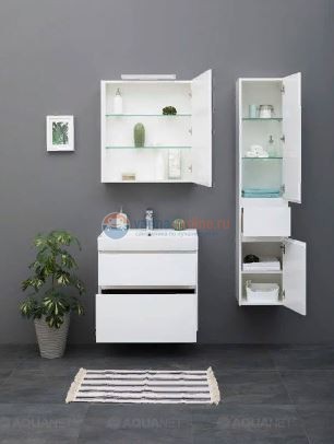 Тумба с раковиной Aquanet Бруклин 60 00203958, цвет- белый