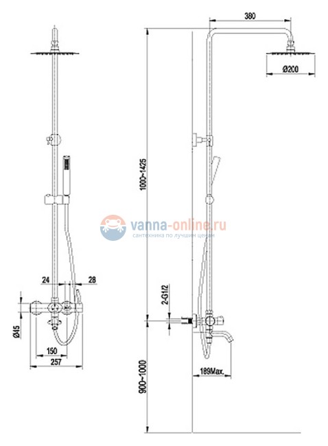 Душевая система Lemark Element LM5162S