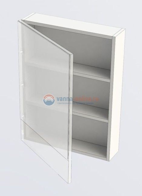 Зеркало-шкаф Aquanet Нота 50 (камерино) 00175670, цвет белый