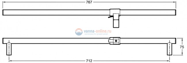 Душевая штанга Jacob Delafon E8524-TT, титан