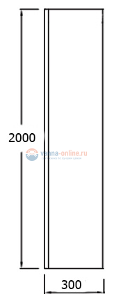 Душевая стенка Jacob Delafon Contra E22W30-GA 30 см