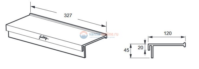 Полка Jacob Delafon Nouvelle Vague E940330-BLV, 30 см