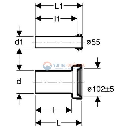 Соединительный комплект для подвесного унитаза Geberit 152.404.46.1