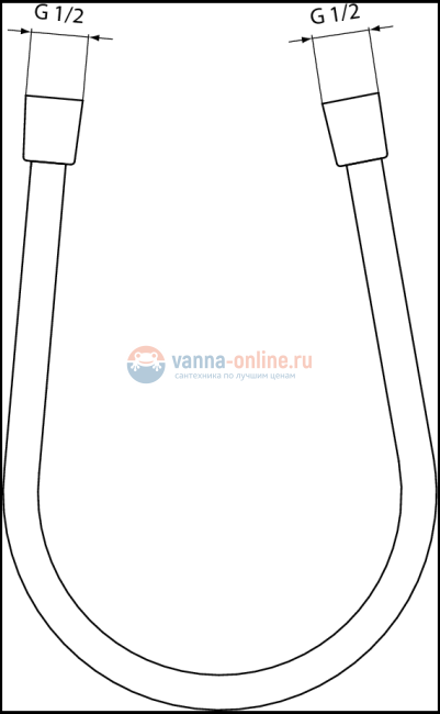 Пластиковый шланг для душа 1750 мм Ideal Standard IDEALFLEX A4109AA