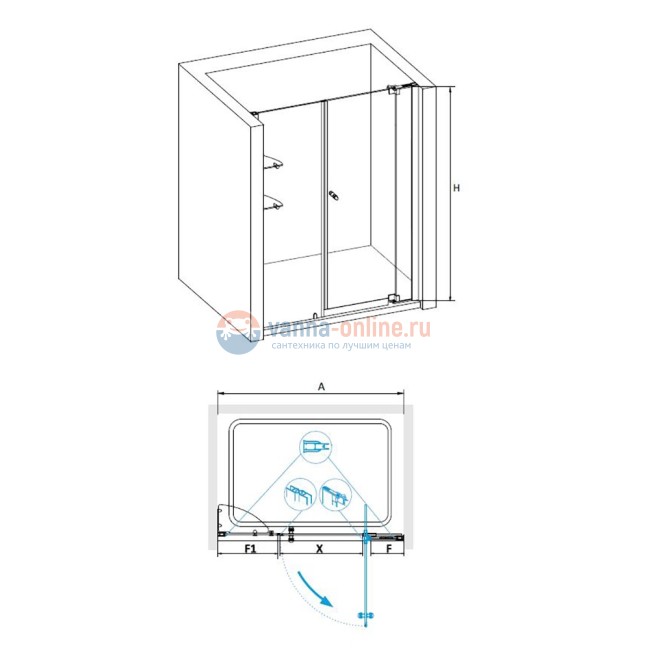 Душевая дверь RGW HO-07, 01060709-21, 90 х 195 см в нишу, распашная, стекло матовое, хром Душевая дверь RGW HO-07, 01060709-21, 90 х 195 см в нишу, распашная, стекло матовое, хром