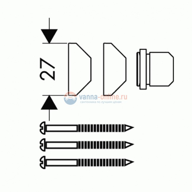 Угловой монтажный набор Hansgrohe Raindance 28694000 Угловой монтажный набор Hansgrohe Raindance 28694000